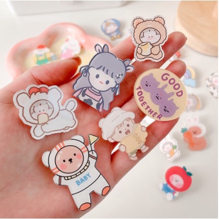 【Bayar di tempat】Pin Bros Lencana Desain Kartun Hello Kitty Gaya Jepang Untuk Dekorasi Tas Sekolah Anak Perempuan