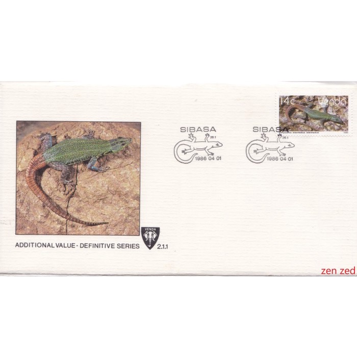 

A671 Prangko Venda FDC 1986 Reptiles 1 Pcs