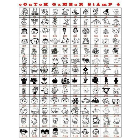 

Custom stamp (stempel anak atau profesi) WW Ganci Assortted