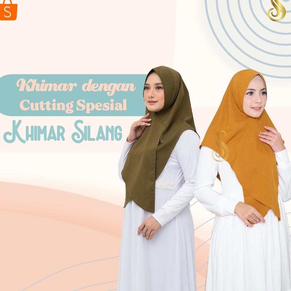 Sabilla - Khimar Silang bcx Soft Pet Antem Mosscrepe Import Premium Crepe Hijab Instan "URY.10De22ᴾ"