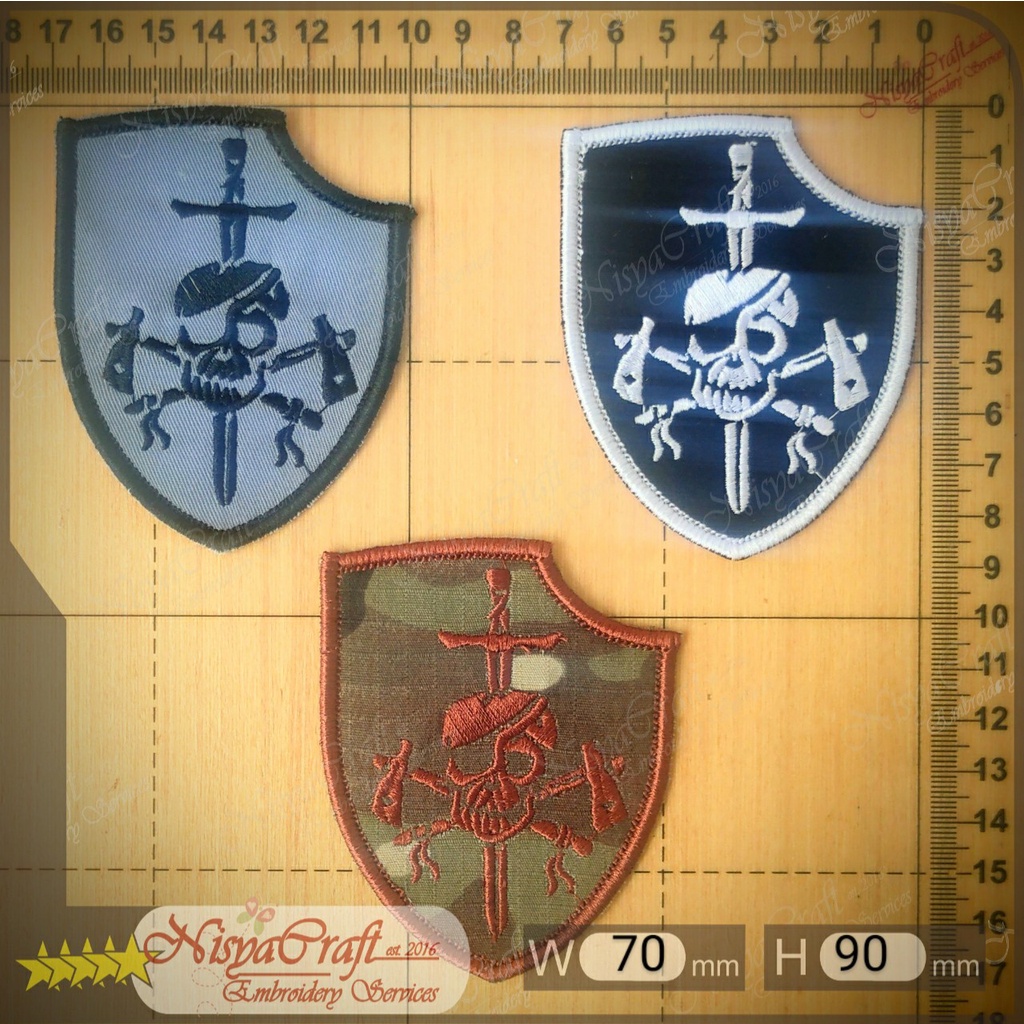 NCEP0102-00522 US NAVY SEAL SILVER SQUADRON | NAVY SEALS TEAM 6 SQUADRON | Badge  Patch Bordir