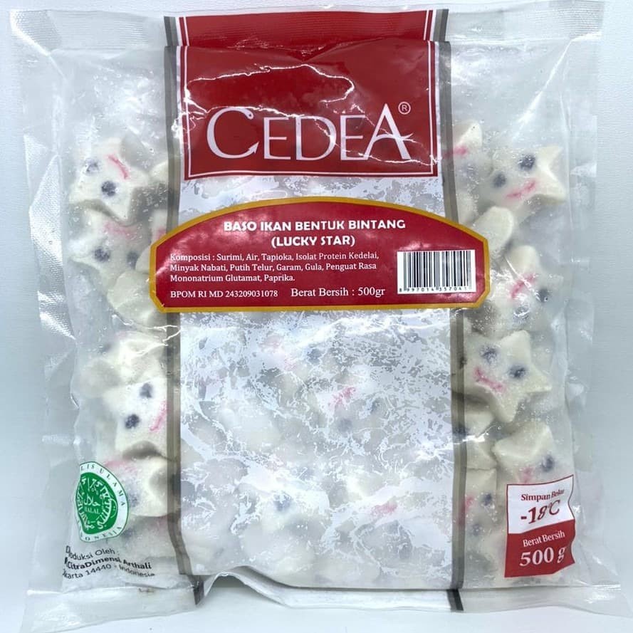 CEDEA LUCKY STAR BAKSO IKAN BENTUK BINTANG 500GR HALAL