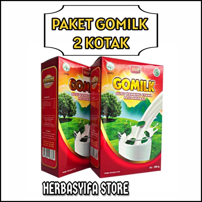 Paket Gomilk 2 kotak dan Susu Kambing Etawa D.A