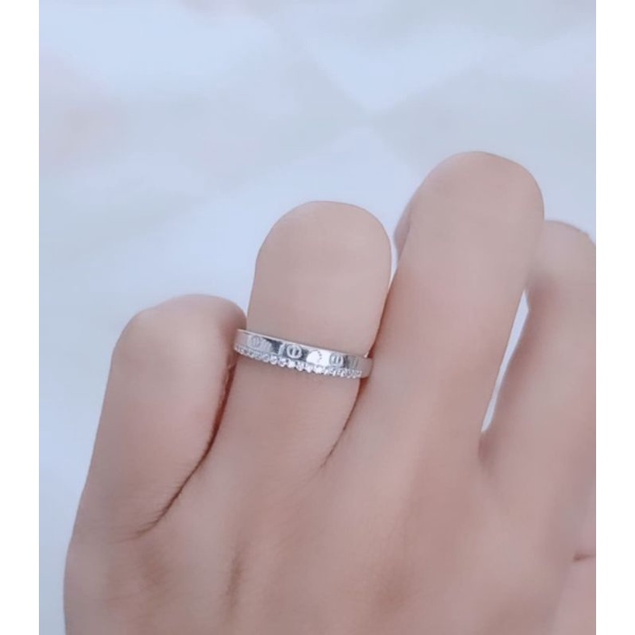 cincin cart*r listring mp 1 ber / cincin perak asli silver 925 lapis emas/ convin fashion wanita terbaru