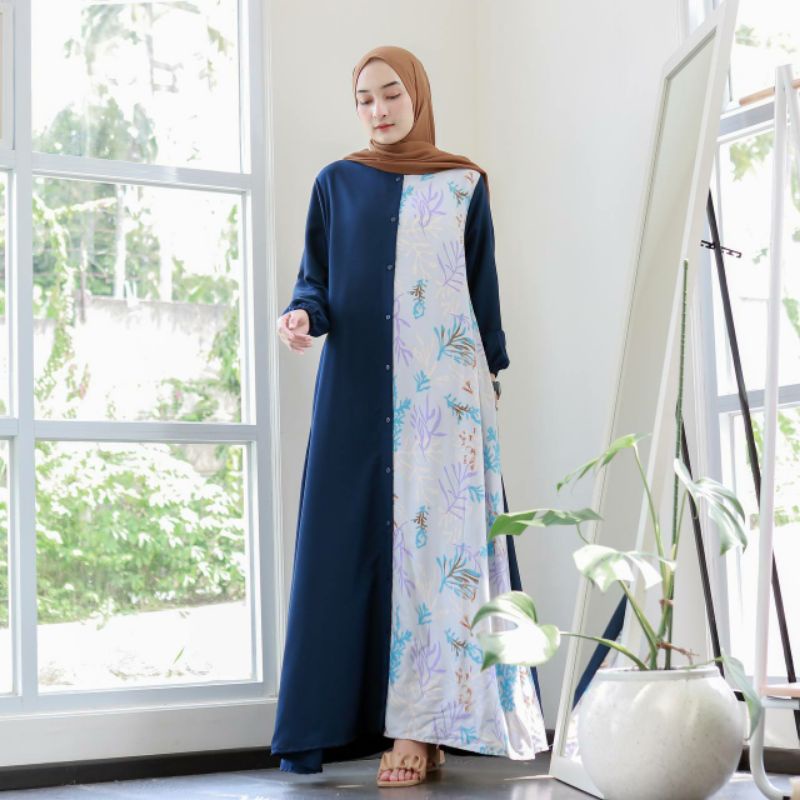 MAZA MAXI Trend pakaian model terbaru long dress muslim baju gamis klok A line cantik ootd hijab fas
