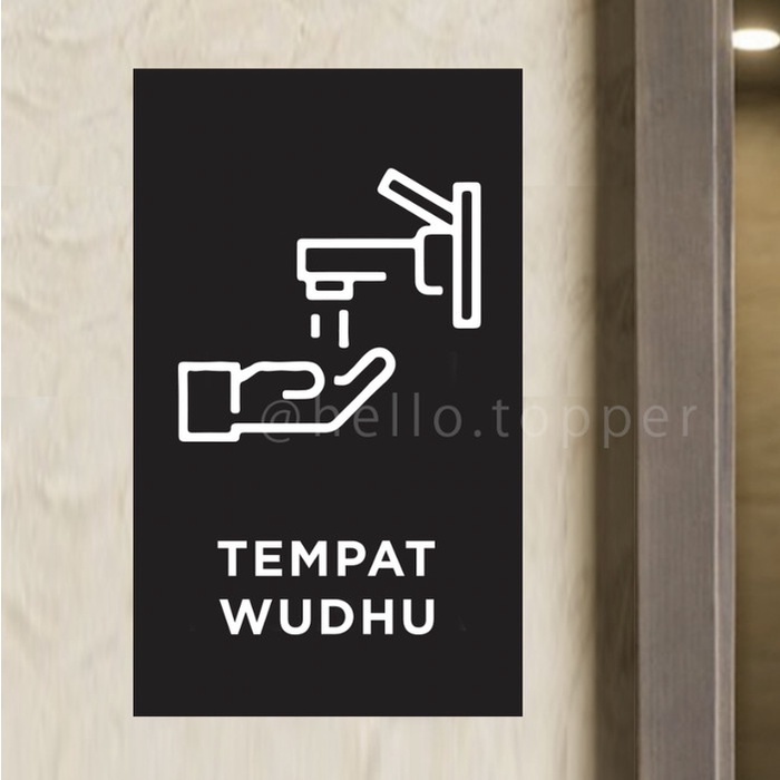 

SIGN TEMPAT WUDHU ACRYLIC MODERN 15X25 SIGN BOARD ACRYLIC