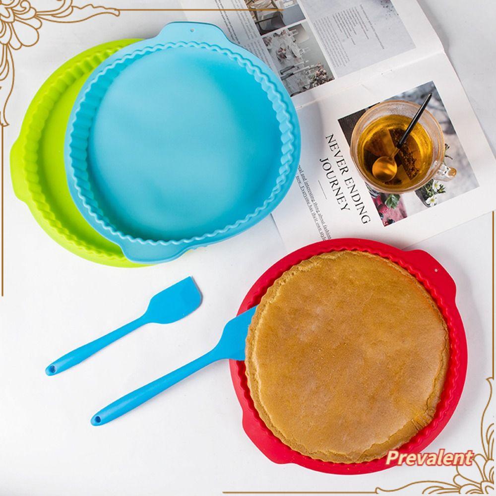 Preva Cake Silicone Pan Bakeware Pastry Dish Alat Panggang Tepi Gelombang Bulat