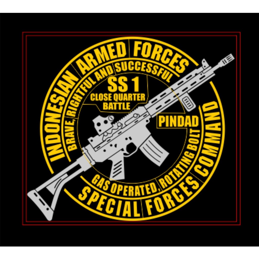 SS1 stiker motor / mobil Dirgantara, sticker , cutting mat , cutting sticker PINDAD SS1