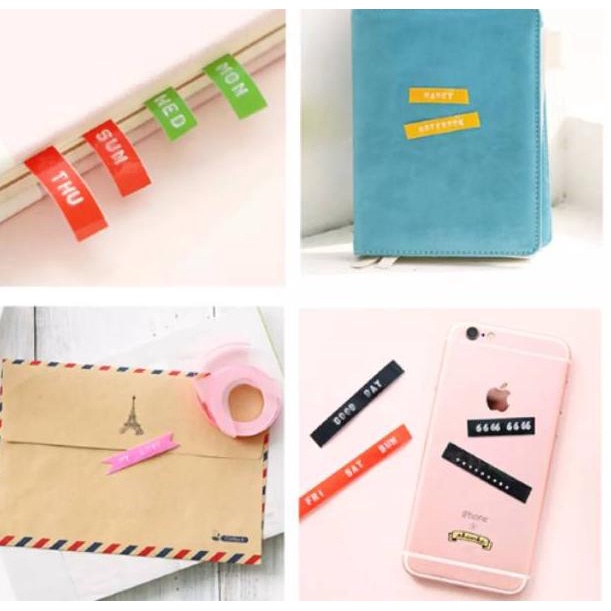 

U(3O✔) Refill Tape label maker 3D embossing 9mm (untuk Dymo,Motex,Cidy) merk CIDY banyak diminati