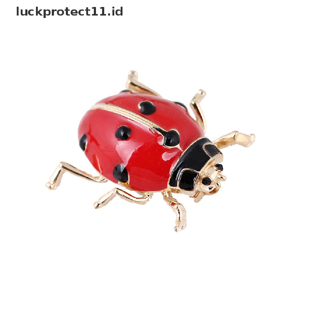 /Fashion Hot// Fashion// Fashion Enamel Ladybug Merah Serangga Bros Kumbang Pin Syal Korsase Perhiasan Hadiah.