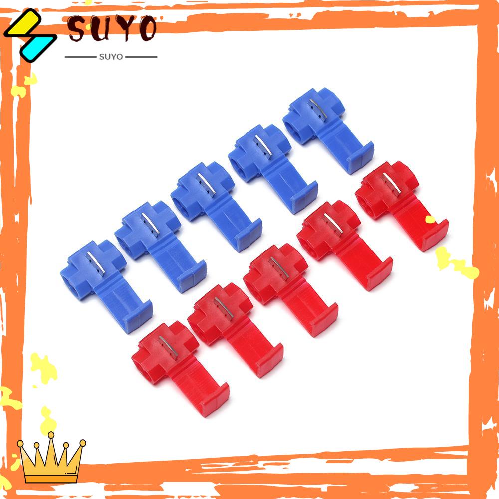 Suyo 20 /50/100Pcs Konektor Cepat Profesional Tanpa Las Perlengkapan Listrik Tanpa Sekrup Penjepit Sambungan Cepat