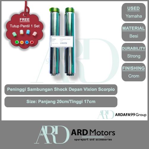 Peninggi Sambungan Shock Sock Skok Depan Vixion Scorpio Panjang 20cm/Tinggi 17cm