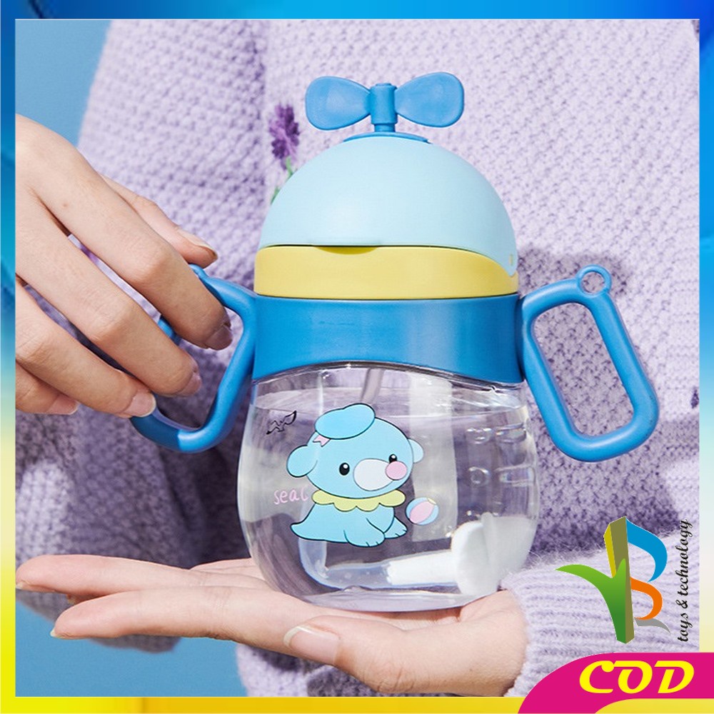 RB-C760  Botol Minum Air Anak Anti Tumpah Dengan Sedotan 360ML / Gelas Training Cup Balita Water Bottle Perlengkapan Makan Bayi