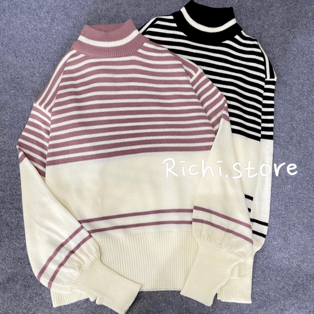 ERICA BLOUSE RAJUT ROUNDHAND MOTIF GARIS