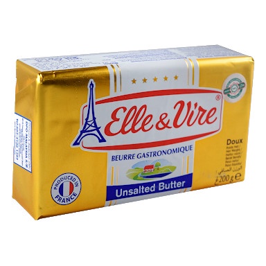 

ELLE & VIRE BUTTER UNSALTED/TAWAR KEMASAN 200GR, KHUSUS INSTANT KURIR KARENA BARANG MUDAH LELEH