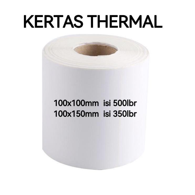 

❄Murah➻ [24pcs/dus] KERTAS STIKER RESI LABEL THERMAL 100*100/ 100*150 77