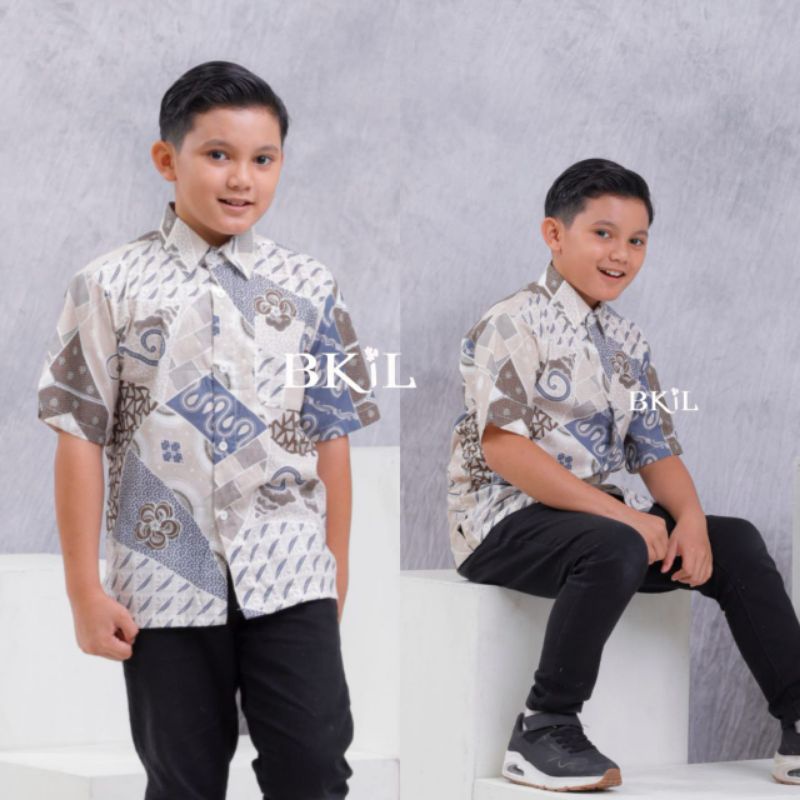 HEM BATIK ANAK WARNA SOFT S M L XL XXL