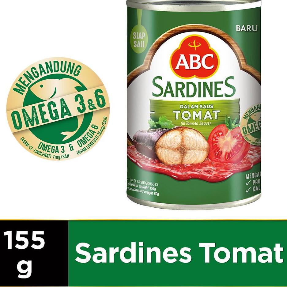 

₵ ABC Sarden Saus Tomat 155 g x2 ☀