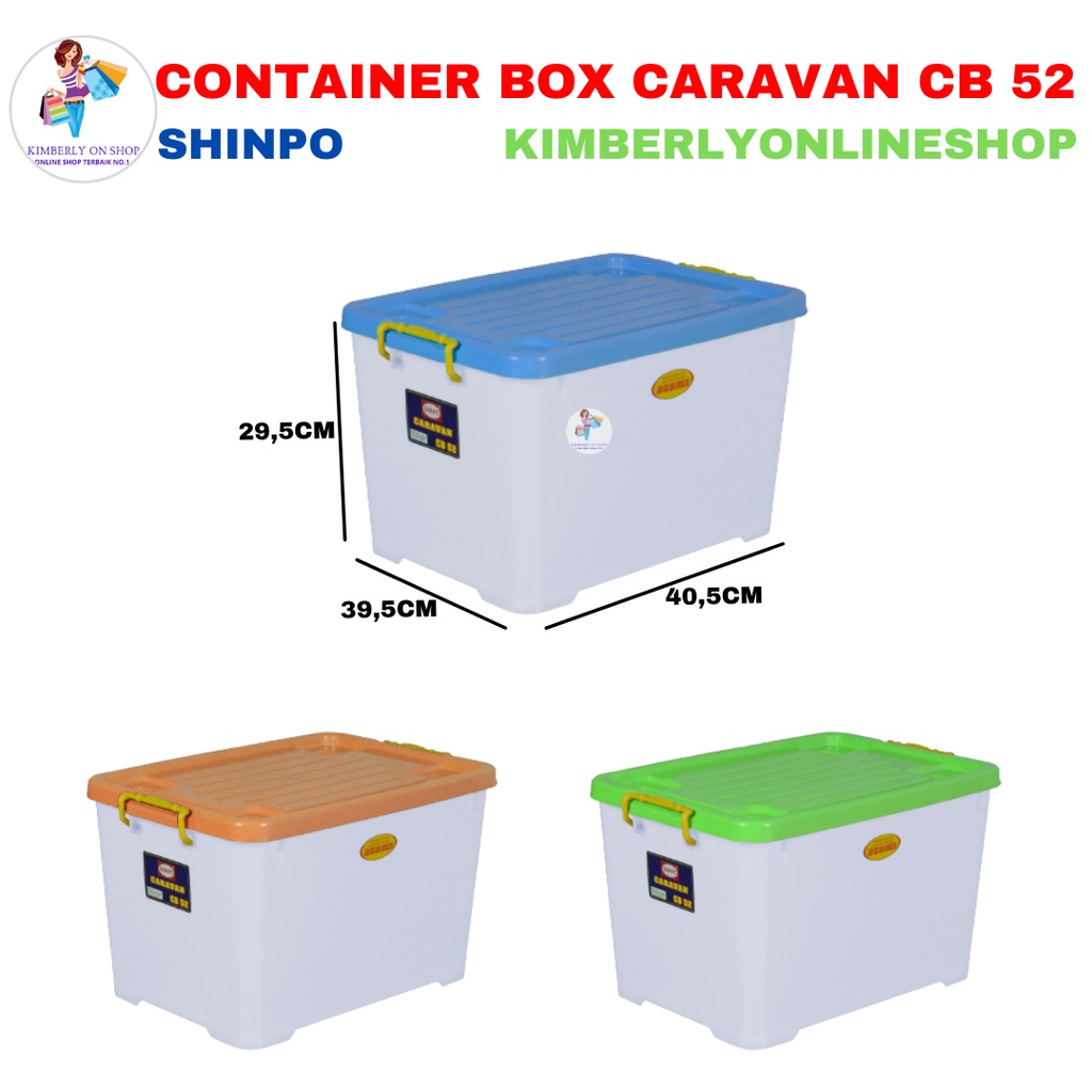 Box plastik menyimpan serbaguna container box Shinpo Caravan CB 52