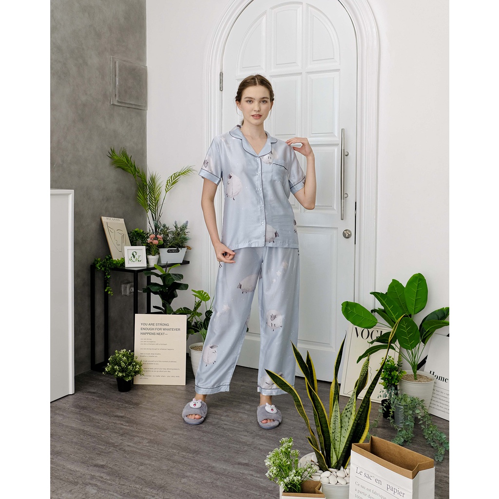 Cielyn - Gardena Organic Silk Piyama Wanita Dewasa Set