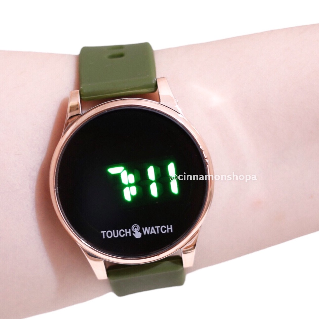 Jam tangan LED wanita pria touch screen layar sentuh smartwatch jam digital