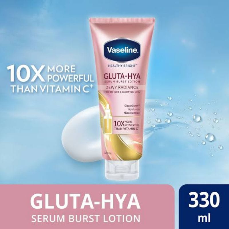 VASELINE HEALTHY BRIGHT GLUTA-HYA SERUM BURST LOTION 330ML - DEWY