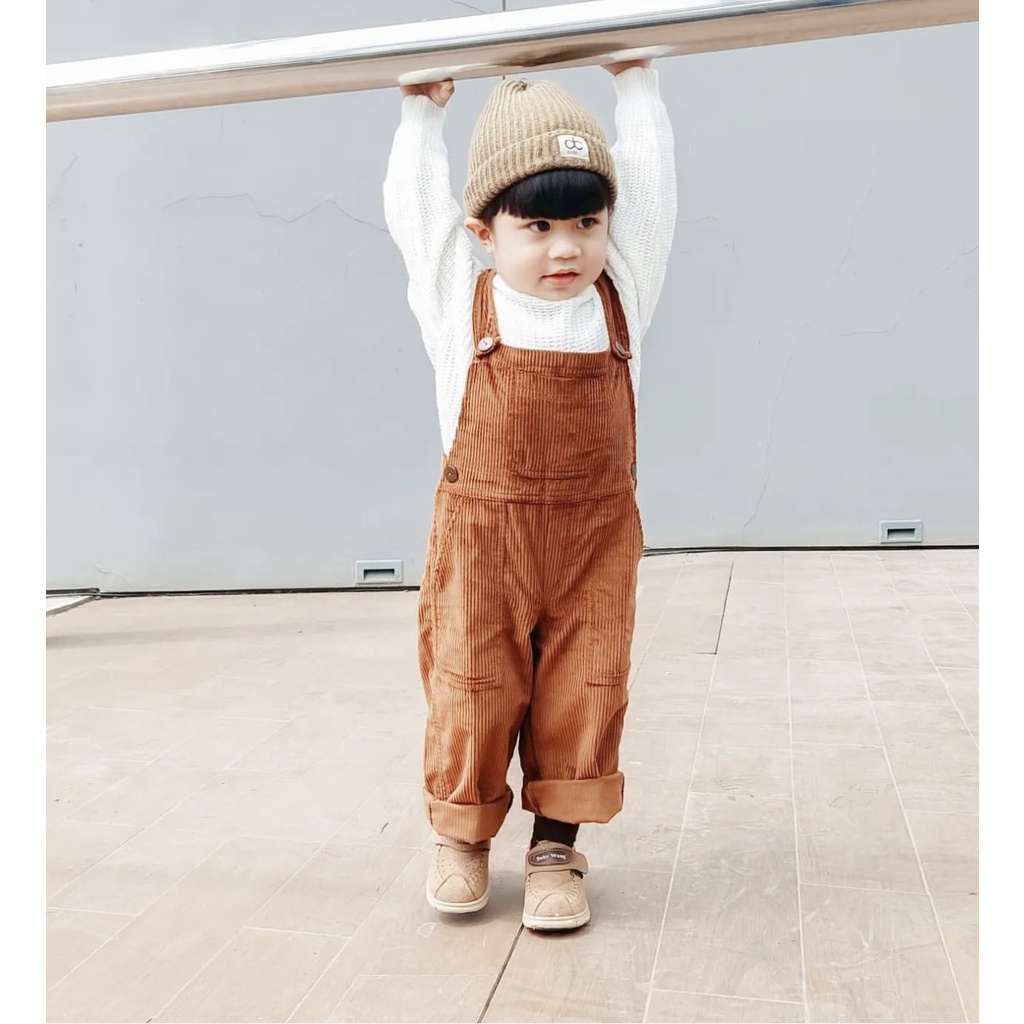 90's Long Overalls Cameelbaby khusus XXL (5-6 tahun)