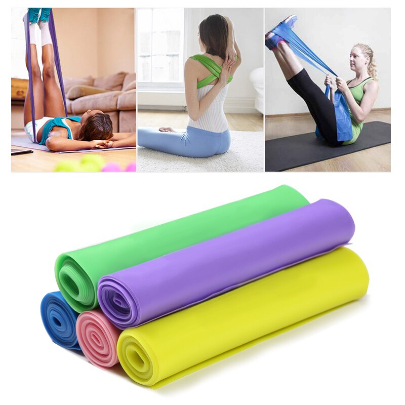 Karet Elastis Yoga Resistance Band Pilates Latihan Yoga Pilates Lateks Elastis Band Elastic Rubber Stretch Rope Pilates