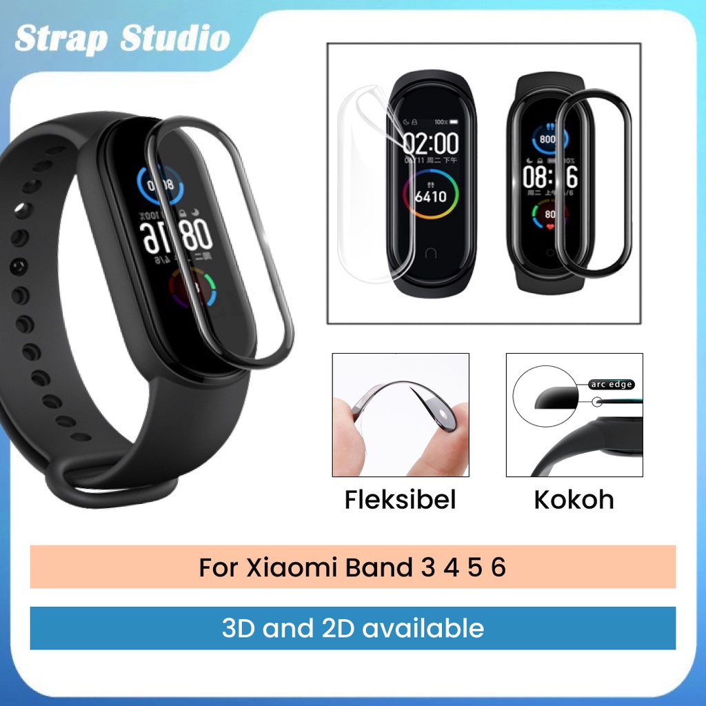 Xiaomi Band Screen Protector Soft TPU  Mi Band 3 4 5 6 2D 3D Full Film Covered