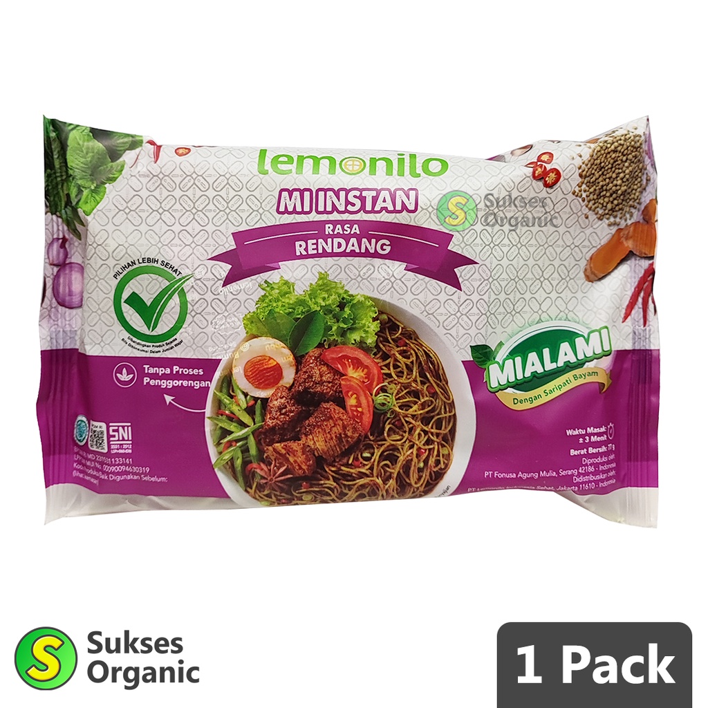 Mie Instant Mi Goreng Sehat Rasa Rendang Lemonilo