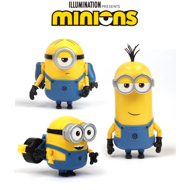 Bob Stuart Despicable Minions Action Me Kevin Mainan Mobil Deformasi Model Figure