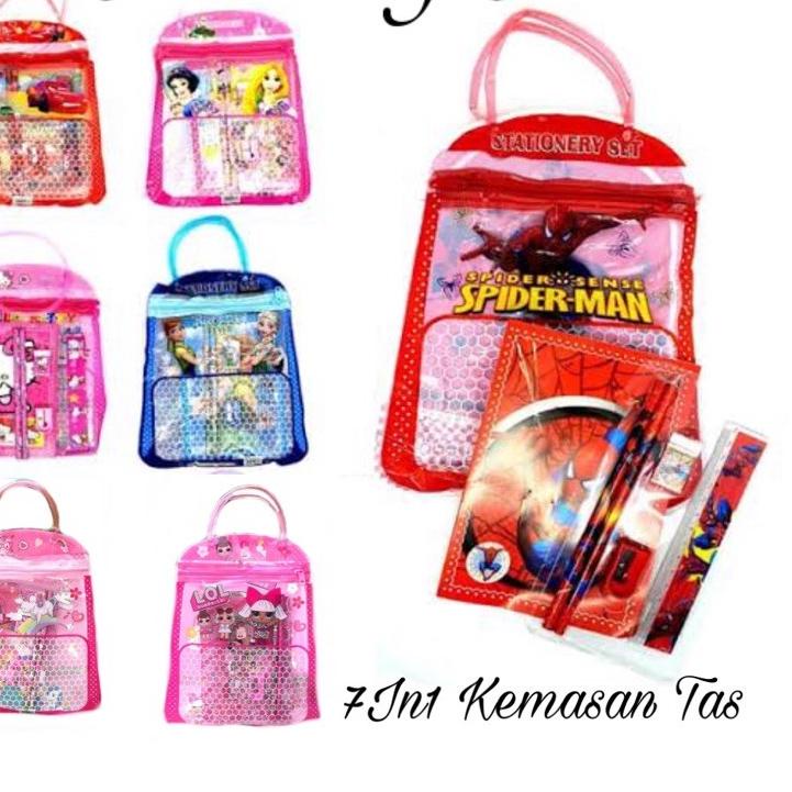 

ㅽ Stationery Set / Stationery Set Tas 7In1 Karakter / Paket Alat Tulis Kemasan Tas 2235 ㅀ