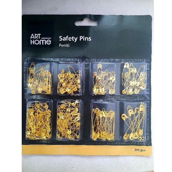 

ART HOME Gold Safety Pins 200pcs Peniti Baju Peniti Jilbab Emas