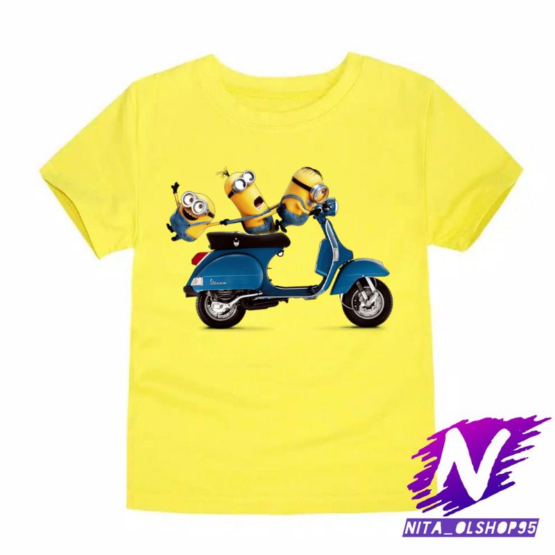 baju anak kaos anak minions vespa