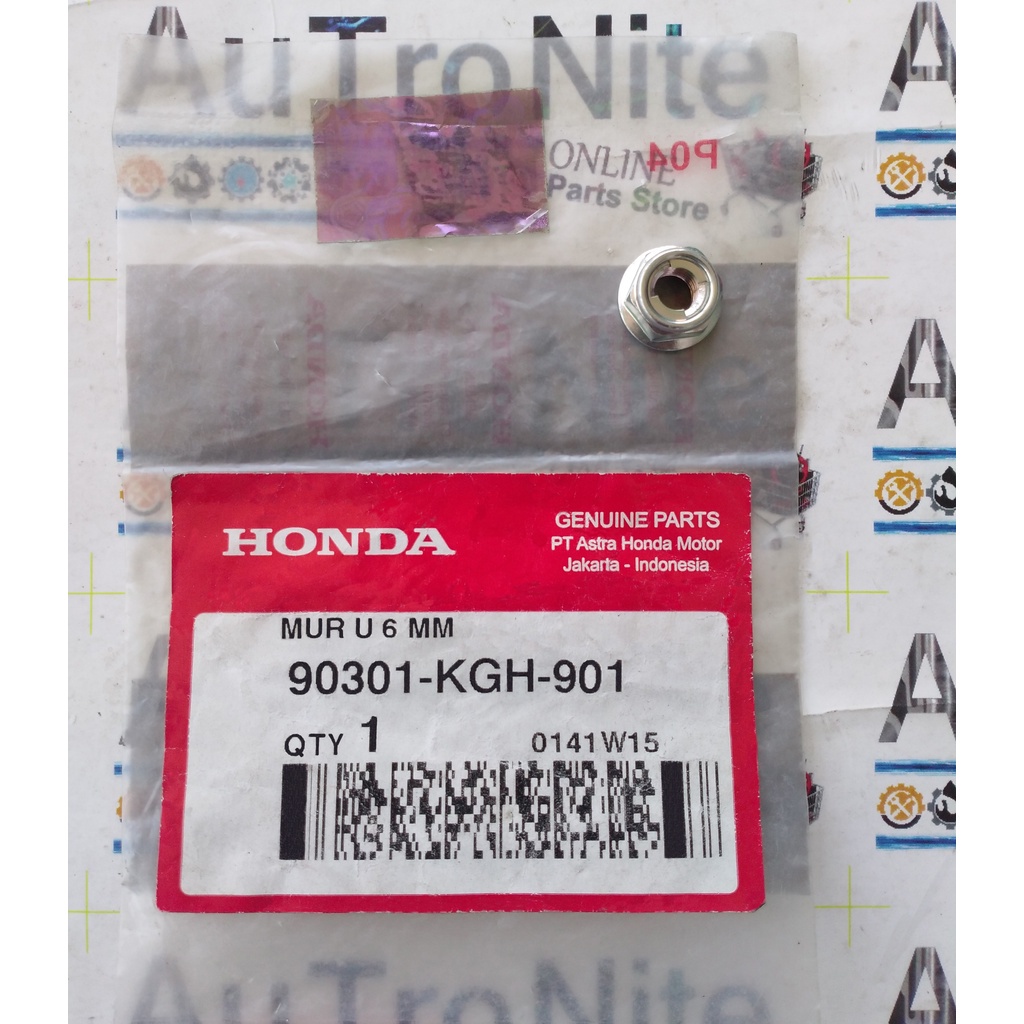 Mur Stopper Nut U 6 mm 90301-KGH-901 Original Honda Genuine Parts