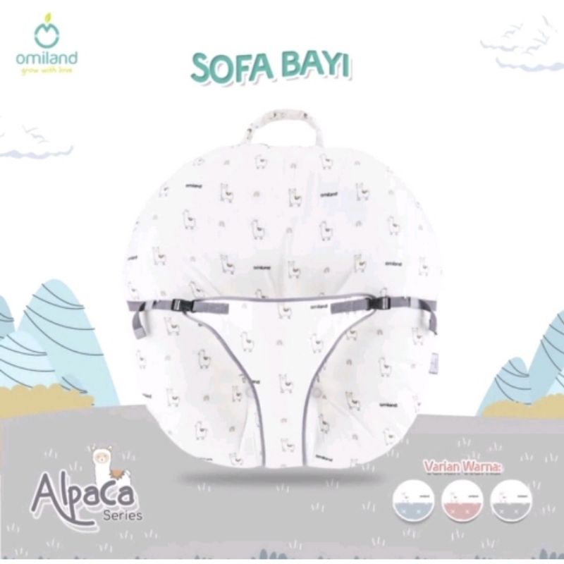 Omiland Sofa Bayi 3in1 Multi Fungsi Ada Gesper Safety Motif Panda, Sloth, Alpaca, Rainbow Series