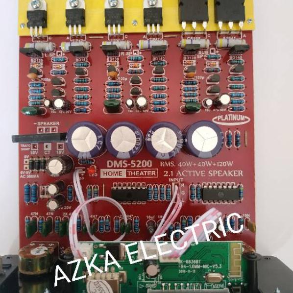 Menarik Kit Power Amplifier Speaker Aktif 2.1 Channel MP3 Bluetooth DMS 5200
