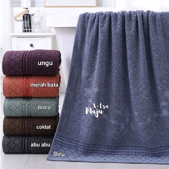 Handuk mandi katun 70cmx140cm / handuk dewasa handuk katun motif daya serap