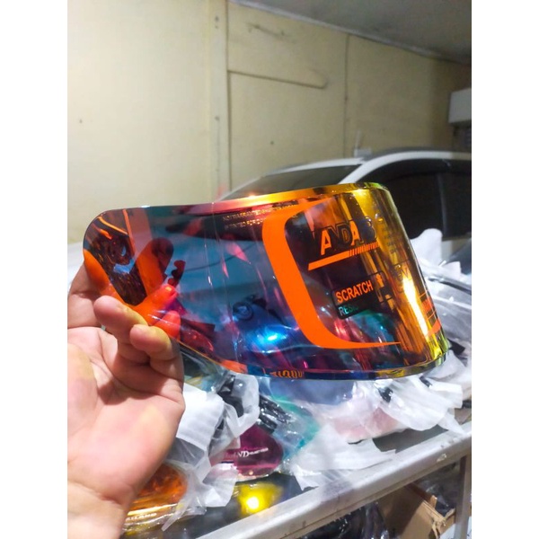 Flat visor NHK Gp1000 iridium red gold/iridium red revo pnp NHK R75 /nhk rx9 / gm race pro