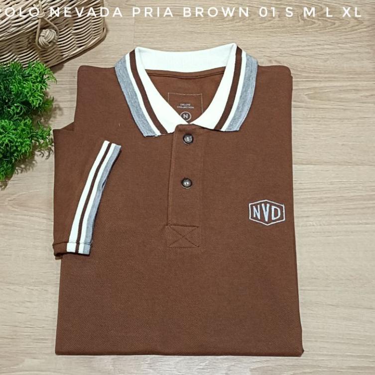 Langsung Order Kerah Nevada Baju Kaos Krah Polo Shirt Pria Dewasa Lengan Pendek Kaos Krah Nevada Ori
