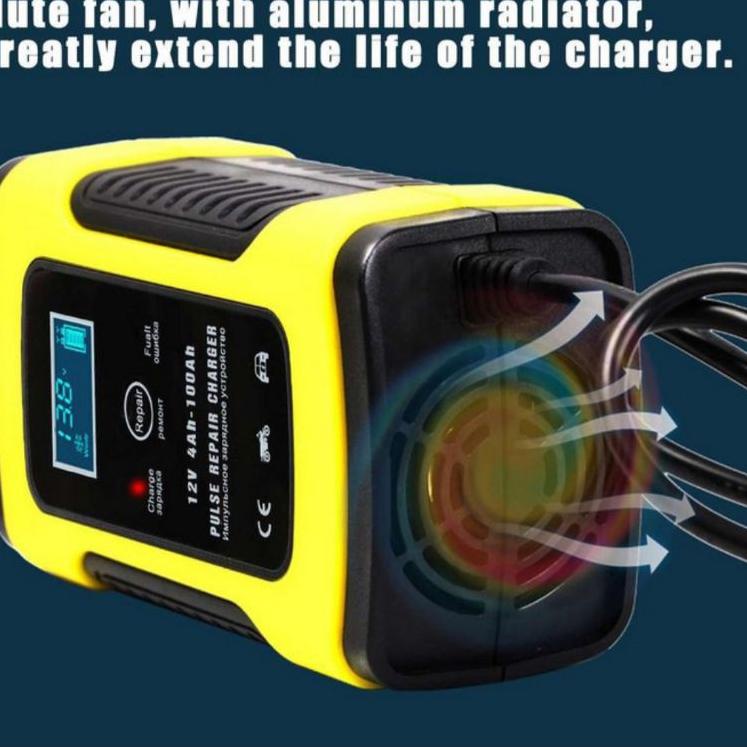 Super Laris Charger Aki 6A 12V Mobil Carger Aki Mobil Casan Aki Alat Cas Aki Motor Carger desulfator
