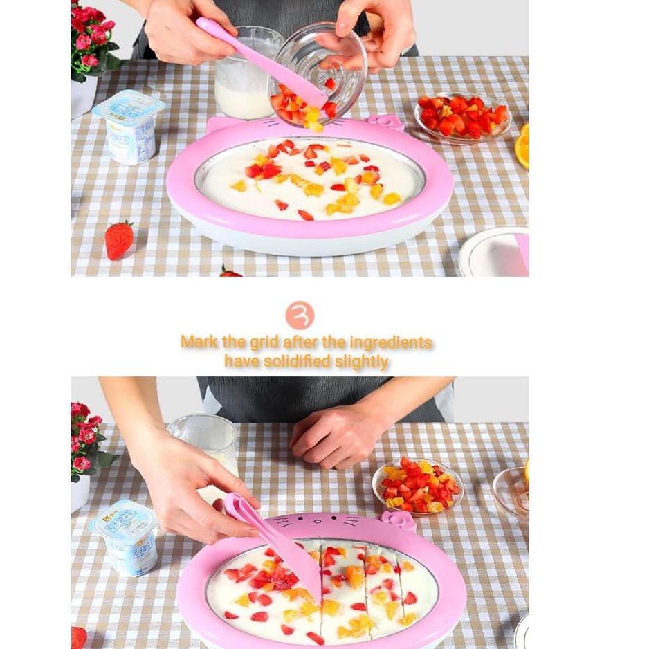 Murah Meriah Alat Pembuat Ice Cream dan Yogurt - Ice Cream Roll Maker Instant - Ice Cream Maker