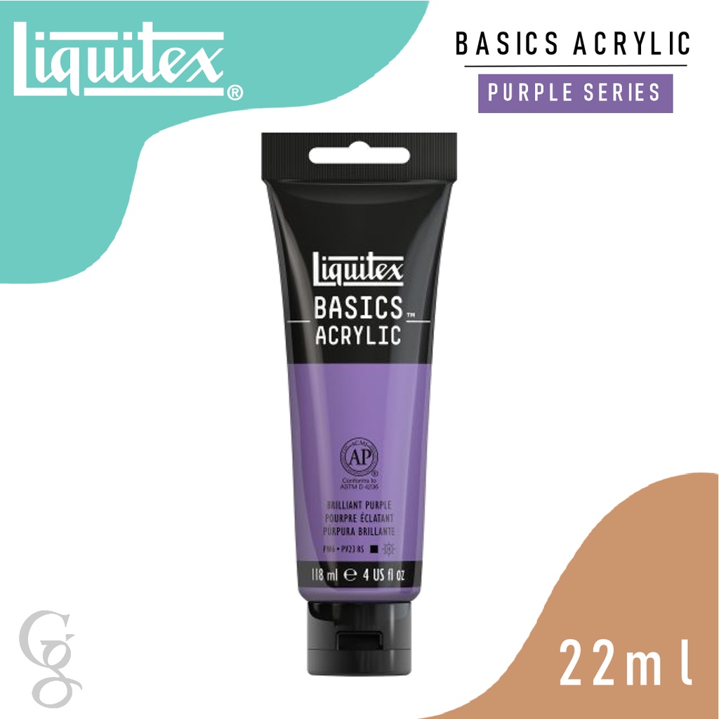 

Liquitex Basics Acrylic Color Paint 22ml | Liquitex Cat Lukis Akrilik 22ml | Purple Series