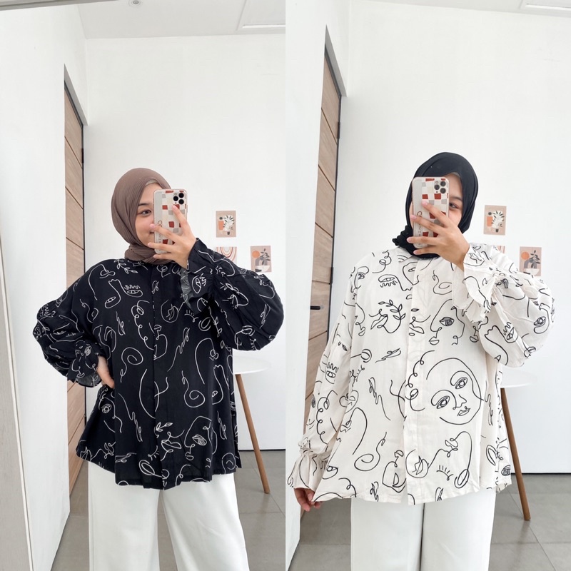 DELONIX | Kemeja oversize monochrome