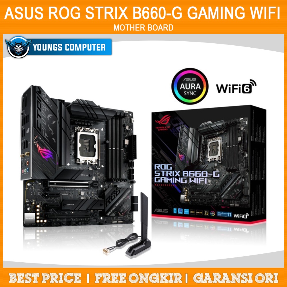 ASUS ROG STRIX B660-G GAMING WIFI | mATX DDR5 Intel LGA1700 Mainboard