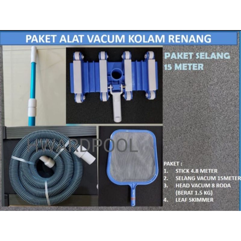 Alat Vacum Kolam Renang Selang 15 Meter Alat Vacuum Kolam Renang Alat Vakum Kolam Renang alat pember