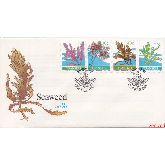 

A691 Prangko Transkei FDC 1988 Seaweed 1 Pcs