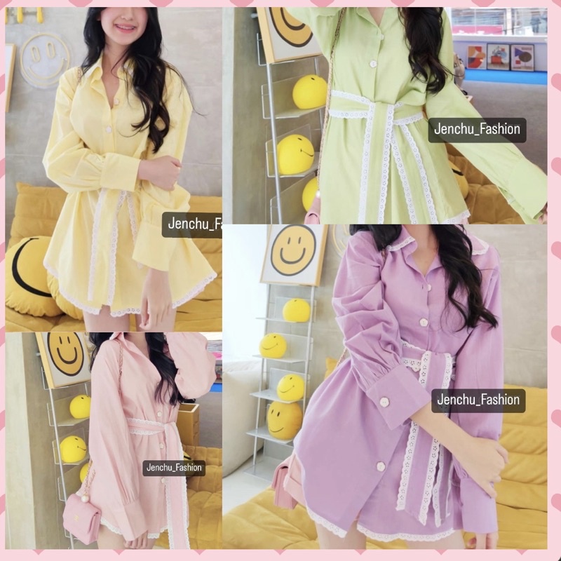 Dress Kemeja Wanita Import Premium Thailand Bangkok Atasan Wanita Dengan Bawahan