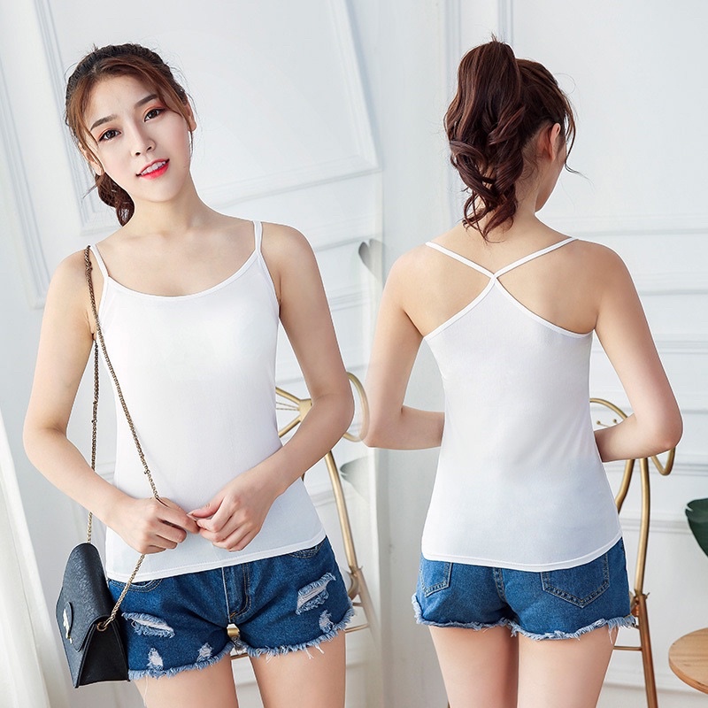 Tanktop Tali Silang Premium Import / Tank top Wanita Bahan Spandex Import Bahan lembut dan Elastis