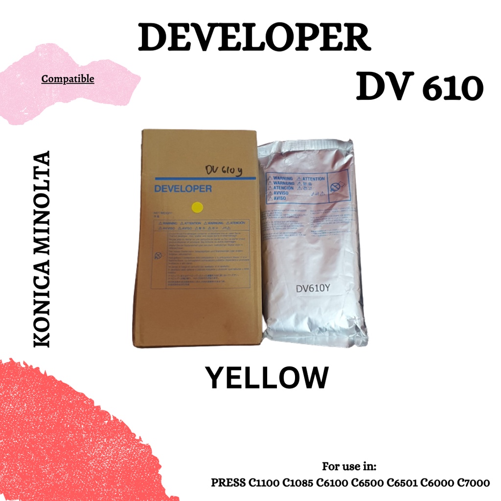 Developer DV610 Konica Minolta Bizhub Pro C6501 C6500 C5500 C5501 C6000 C1100 C1085 C6100